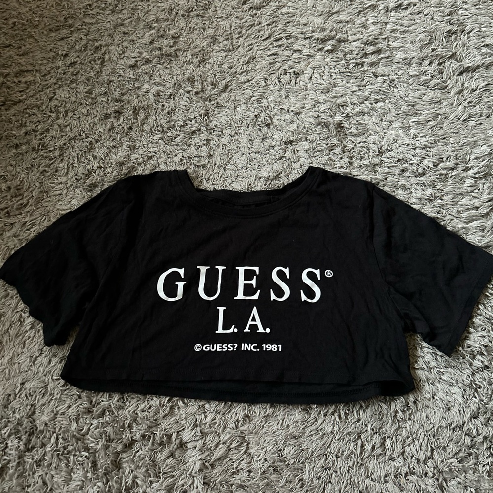 Guess Short Sleeve Crop Top